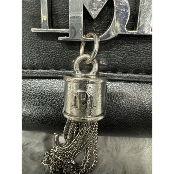 BADGLEY MISCHKA Black Vegan Leather Letter Bag With Tassel - Picture 8 of 10